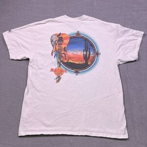 Vintage‎ 90s Hard Rock Cafe Mens White Phoenix Graphic Casual Heavy T-Shirt